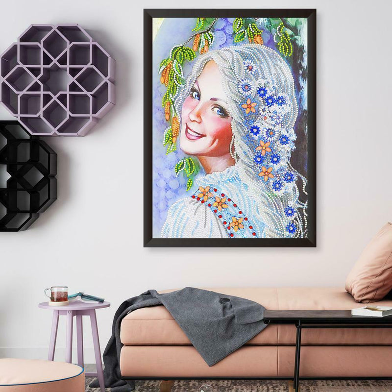 5D DIY Special Shaped Diamond Painting Beauty Cross Stitch Mosaic Kit Decor