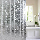 Shower Curtain Pebbles Waffles PEVA Waterproof and Mildewproof with 12 Hook U1W3