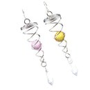 2 Pieces Gazing Ball Spiral Tail - Decorative Wind Spinner Tail Glass Orb -