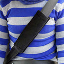 Seatbelt Strap Cover - 2 Car Seat Belt Comfort Pads with Hook and Loop - Bl