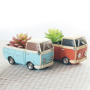 Retro Truck Cars Small Potted Plant Desktop Truck Cars Ceramics Flower Pots I6J2