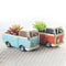 Retro Truck Cars Small Potted Plant Desktop Truck Cars Ceramics Flower Pots I6J2