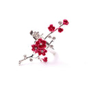 Exquisite small red flower napkin buckle table napkin ring alloy napkin ring Hn
