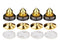 Speaker Spike Golden Copper Stand Feet Cone Base Pads Stick-on Shockproof Mat