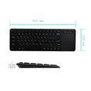 Arabic Keyboard 2.4Ghz Touchpad Usb Wireless Keyboard Black Plastic