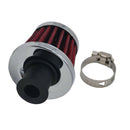 1x Red Mini Air Intake Crankcase Breather Filter Valve Cover Vent 12mm