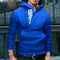 Men Teenager Boy Autumn Long-Sleeves Hoodie Sweatershirt (Black Blue L) A