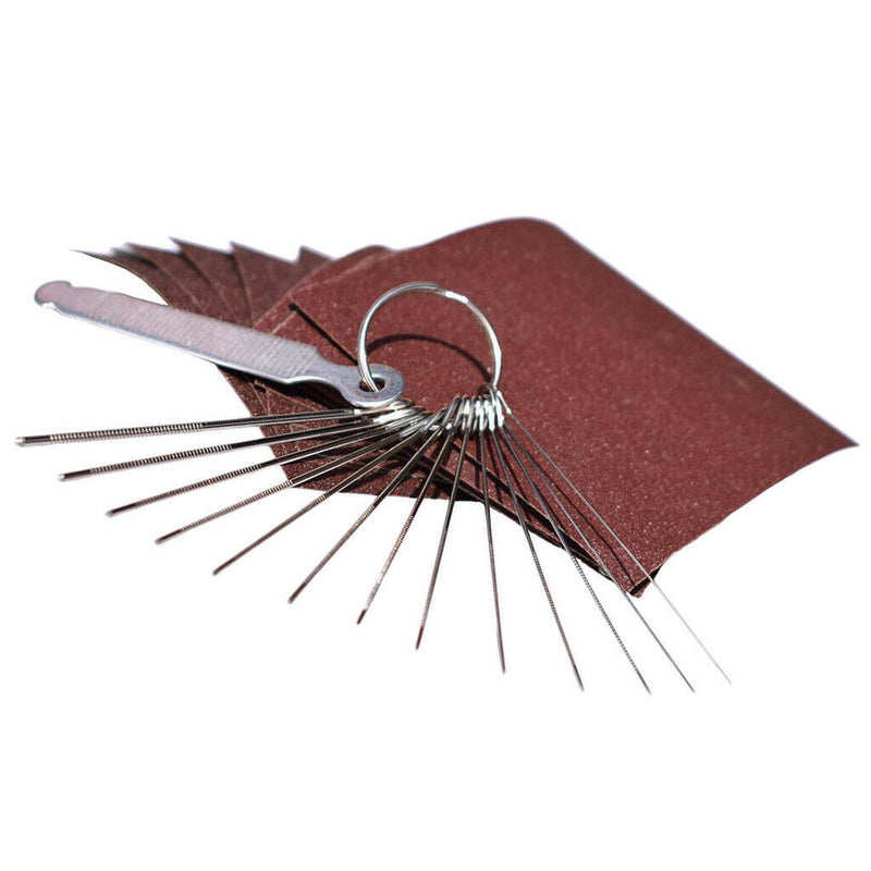 1 Set Guitar Nut File Set No Box with 9 Pieces Sandpaper Luthiers Tools Gift