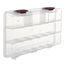 5 Compartments Transparent Visible Plastic Fishing Box Fishing Tackle Durab