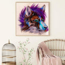 5D DIY Full Drill Diamond Painting Wild Dog Cross Stitch Embroidery Mosaic