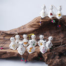 Hanging porcelain wind chimes outdoor bells garden home decoration sunny dollsJR