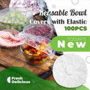 100 x Durable Food Storage Covers for Bowls Elastic Plate Covers Bowl CoverS Ew