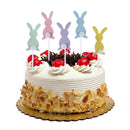 5pcs/set easter bunny eggs trees long ears rabbit cake toppers party suppliesME