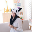 Plush Panda Hat Dancing Ear Flap Hat with Paw Cartoon Cute Animal Plush Toys