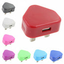 UK Mains Wall 3 Pin USB Plug Adapter Charger Power USB Port For Phones Tabl Bj