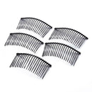 5pcs Fork Comb Fine Tooth Wedding Decoration Bride Hair Accessory (Black) A