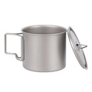 Titanium Cup 550Ml Ultralight Portable Pot Titanium Water Mug Cup For Outdo