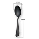 Black teaspoons teaspoons, Mini stainless steel cake spoons, scoop for ice  H1H9