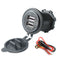 Car Motorcycle 3.1A Dual USB Charger Socket with Touch Switch+Power Cord