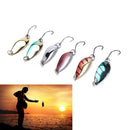 5pcs/lot 3g 30mm Spinner Spoon Fishing Lure Metal Lures Colorful Hard Baits  GVV