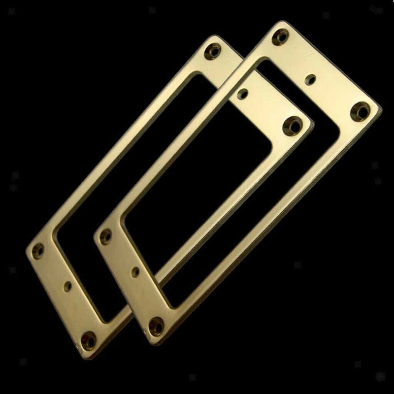 2 Pcs Metal Flat  Pickup Mounting Ring Set For Electric Guitar Spare Part - 2mm