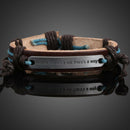 Motivational Plate Girl Boy Braid Bracelet String Band Bangle
