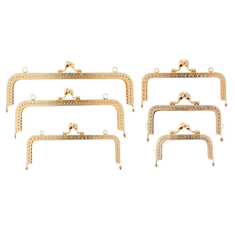 6PCS Metal Frame Kiss Clasp Lock for Coin Purse Handbag Accessories Craft