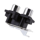 10pcs Solder Type Right Angle Female Jack 2 RCA Socket Connector Board DIY