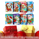 8pcs Christmas 5D DIY Special Shape Part Drill Diamond Embroidery Kits Card