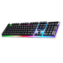 LED Illuminated USB 2.0 Gaming Keyboard Universal Plastic Keypad Black