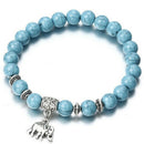 Classic alloy Blue Bead Bracelet Fashion Ball Elastic Handwear O1U3