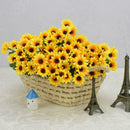 2* Small Sunflower Artificial Flower Sunflower Flower Bouquet Touch Plant M6P4