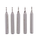 2mm x 6mm Inch HSS-AL Straight Shank 2 Flutes End Mill Cutter 5pcs B9U9