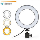 Dimming LED Selfie Ring Light Live Video Studio Phone Fill Lamp (16cm) A