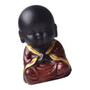 4pcs Little Buddha Statue Baby Monk Sculpture Tea Pet Car Interior Ornaments