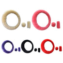 Steering-Wheel Plush Car Steering Wheel Covers Winter Faux Fur Hand Brake a H8W1