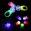 10Pcs Mixed Colors LED Light Up Flashing Finger Rings Audlt Kids For Party Night