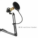 Mic Microphone Suspension Boom Scissor Arm Stand Holder for Studio Broadcast KTV