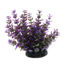 2Pcs Natural Looking Artificial Green & Purple Aquarium Plant Decor Ornament
