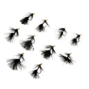 10pcs 3.7cm Wooly Bugger Flies Black Sinking Wet Bass Trout Fishing Flies