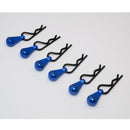 6x Metal Body Clip Pins w/ Pull Tabs for 1/16 1/18 1/24 1/28 RC Truck Buggy