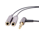 Elbow 3.5mm male to female one audio cable couple headphone extension cable