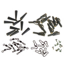 40pcs Safety Lead Clips Quick Change Swivels Carp Fishing Tackle Lock Pins Sets