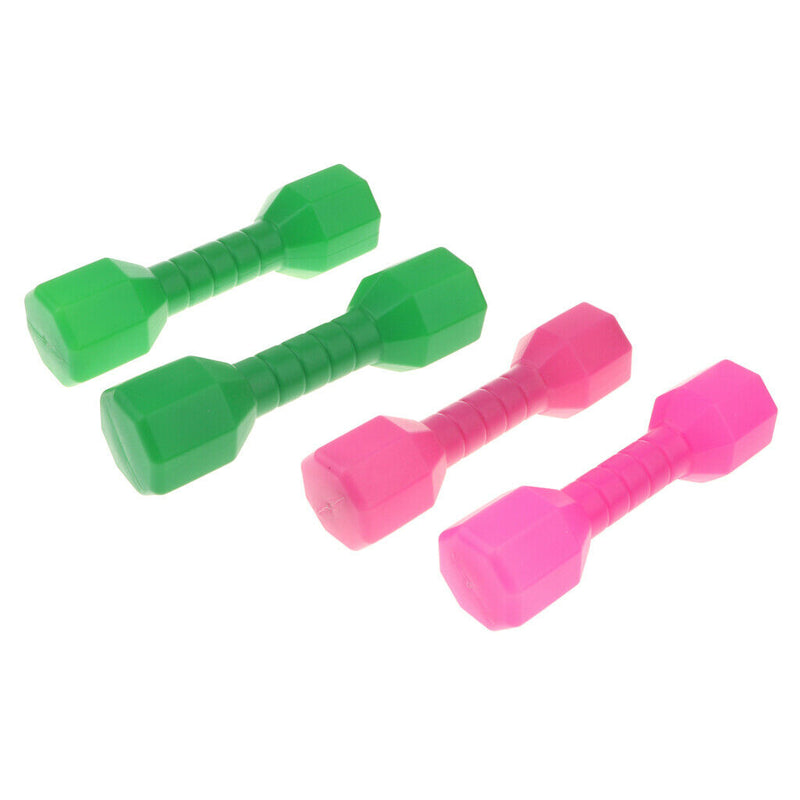 4 pcs Kids Plastic Dumbbells Sports Exercise Toys Green & Pink