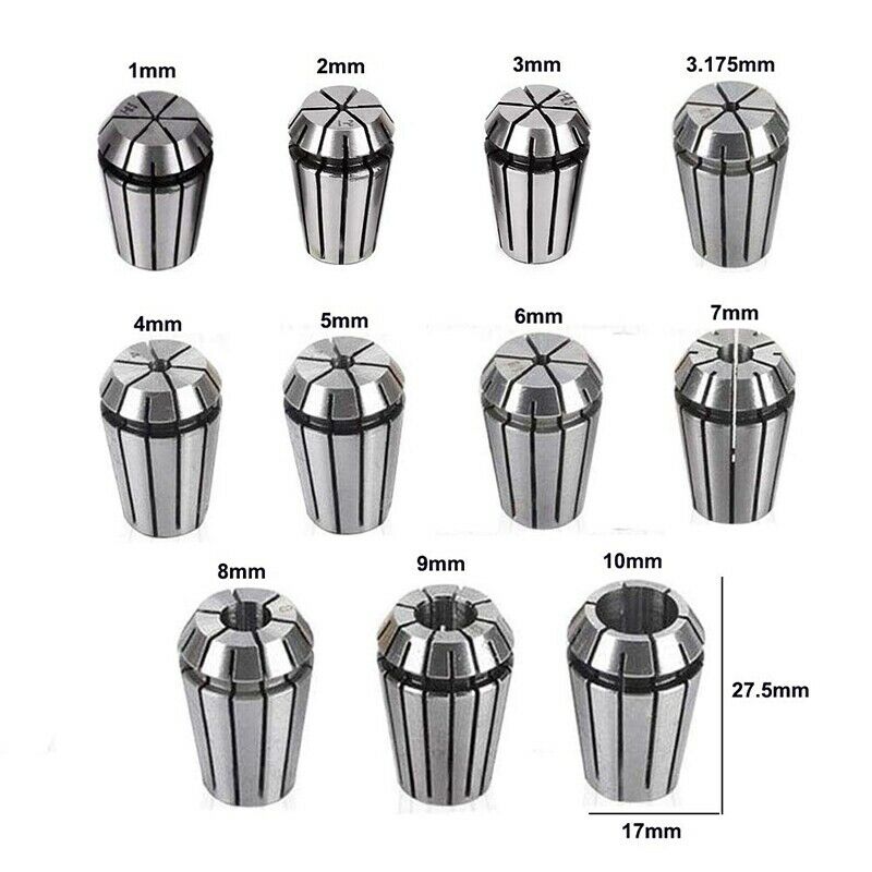 Er16 Spring Collet Chuck Sets,65Mn Spring Steel Precision Collet End Mill H J8W4