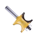 2pcsHalf-round Bearing Router Bit 8mm Shank Bullnose Router Set 12.7/19.05mm