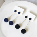 Fashion Ball Drop Earrings For Women Korean Personality Round Long Tassel E