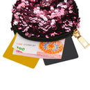 3pcs/set Sequin School Backpack Women Rabbit Ear Rucksack Purse Bags (Pink)