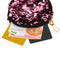 3pcs/set Sequin School Backpack Women Rabbit Ear Rucksack Purse Bags (Pink)