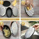 Kitchen Stainless Double Sided Fruits Cheese Grater Blades +Container Box Kit